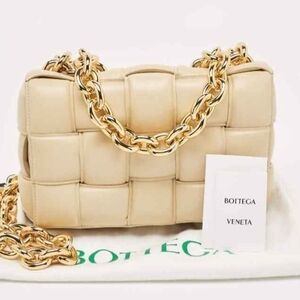 Bottega Veneta Cassette Chain Padded Leather Bag — Authentic Italian Luxury